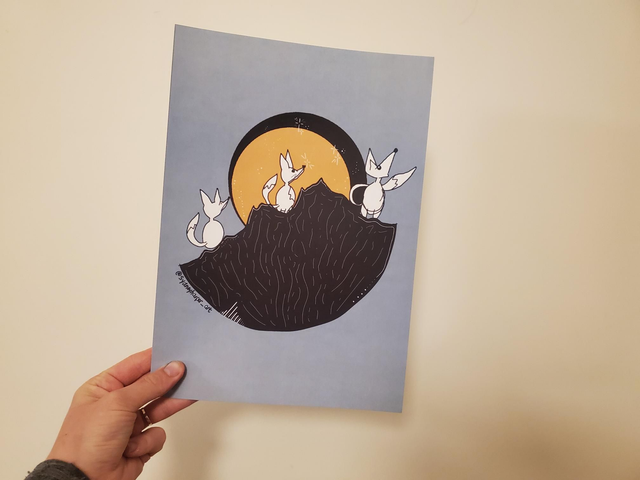 &quot;Fox and the Moon&quot; Art Print