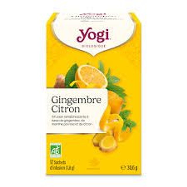  Yogi Tea Gingembre Citron BIO | Tisane Vitalité 17 Sachets
