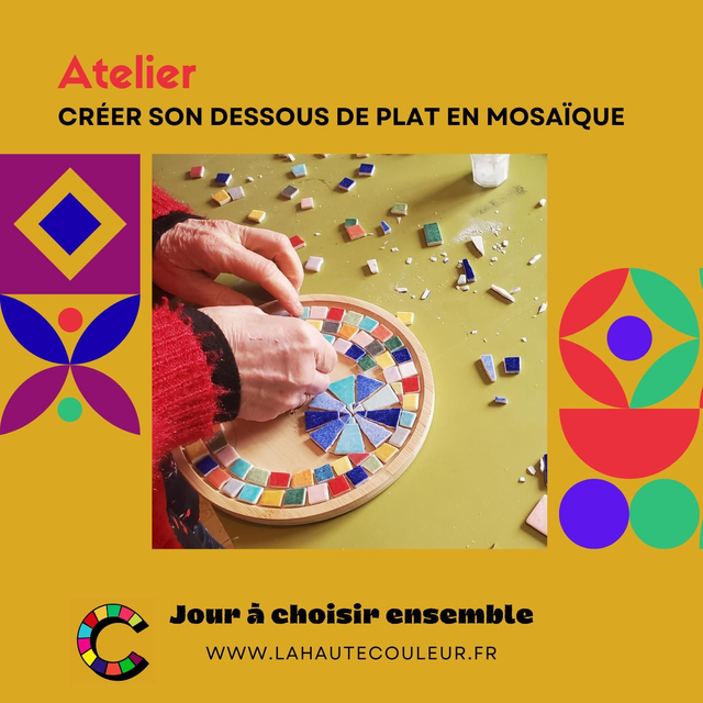Atelier mosaïque - créer son dessous de plat