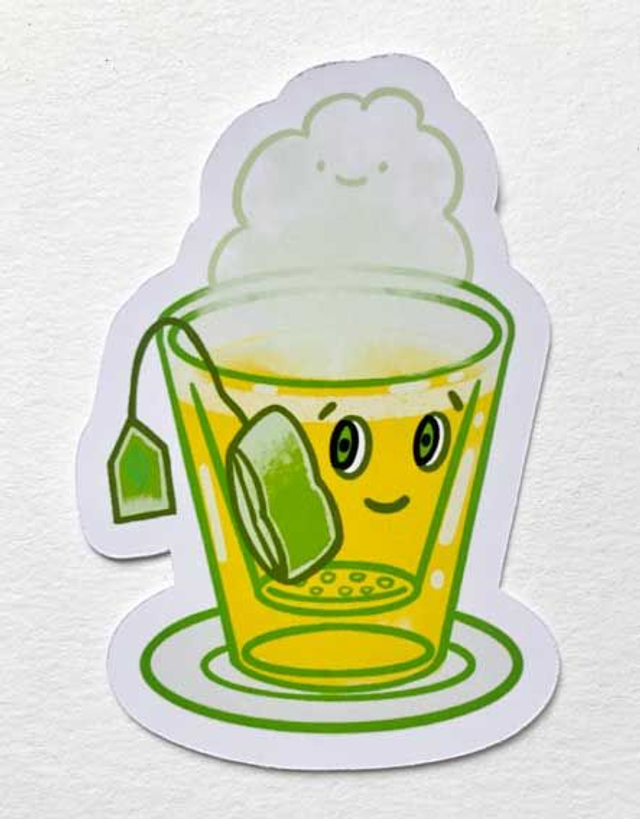 Die-Cut-Sticker "Happy Breakfast Tea"