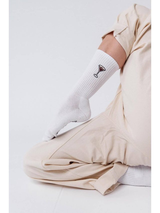 Espresso Martini | Bestickte Bio Baumwoll Socken 36-41 (Fashion Drinks)