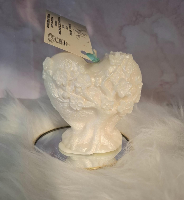 Bougie moulée arbre de vie parfumée sauge agrume