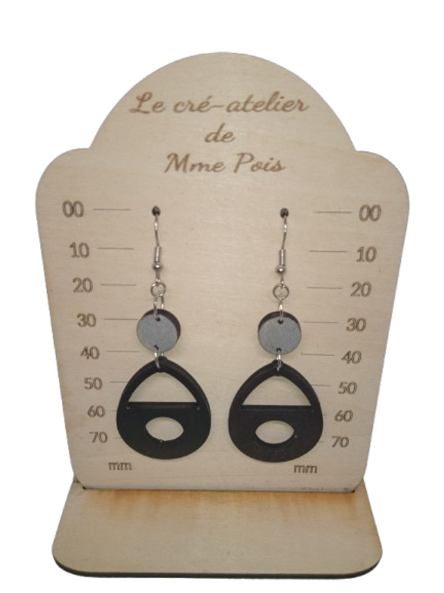 boucle d oreilles Gouttes Géométriques