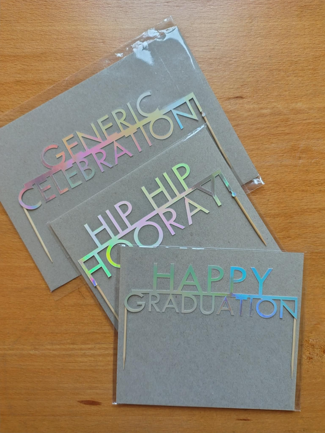 Celebration cake toppers