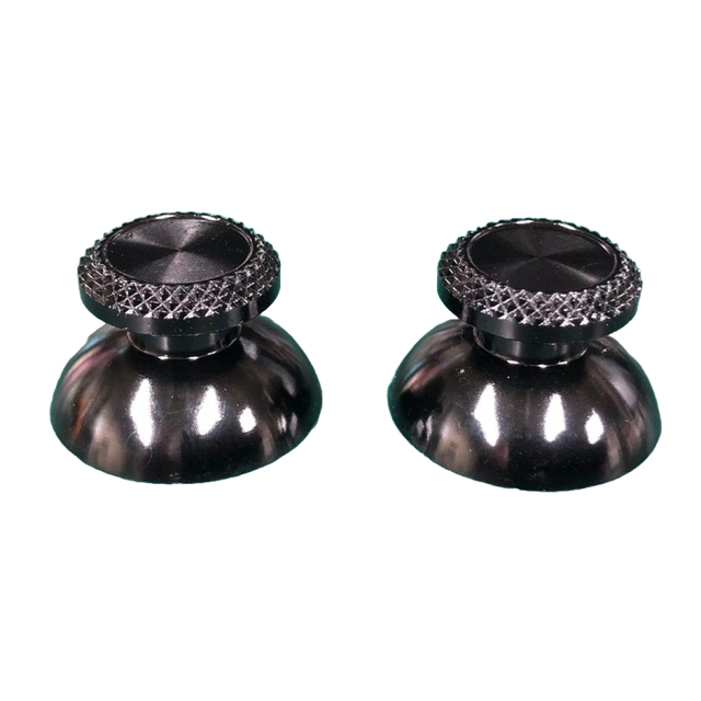 PS5 Controller Aluminium Metal Joystick Caps Black | 1 Pair