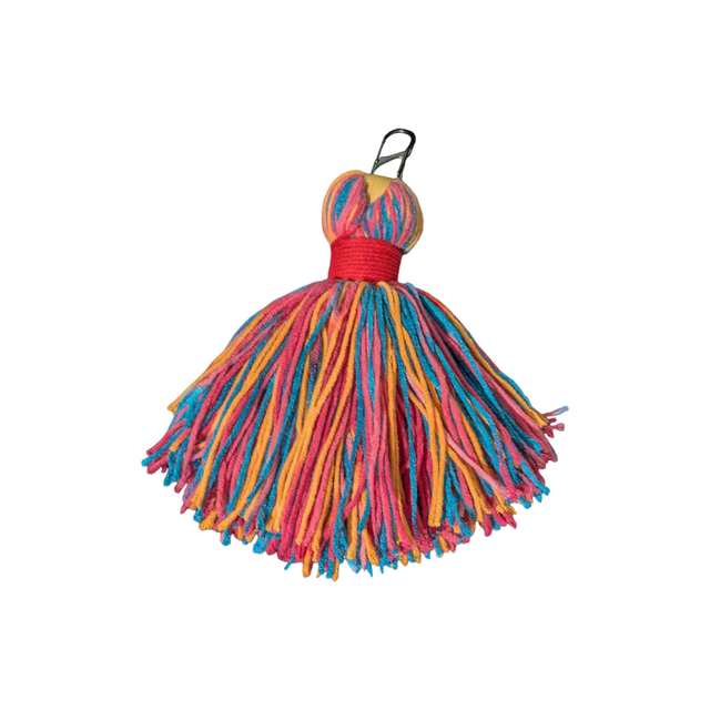 Orange Pink and Blue Mix Tassel