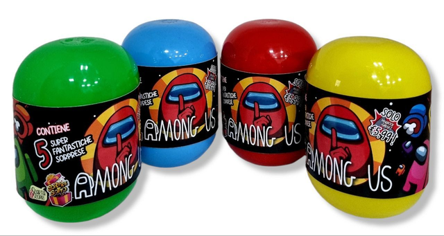 Bussolotti Sorpresa di Among Us! All'interno 5 Fantastiche Sorprese! Colori Assortiti!