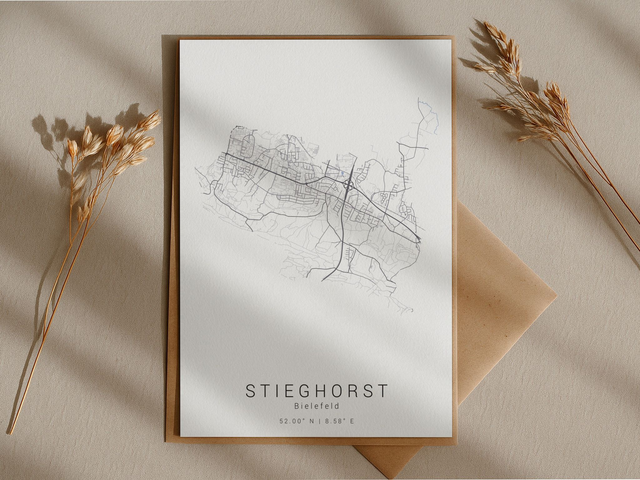 Bielefeld Stieghorst Stadtkarte | Druck | Postkarte