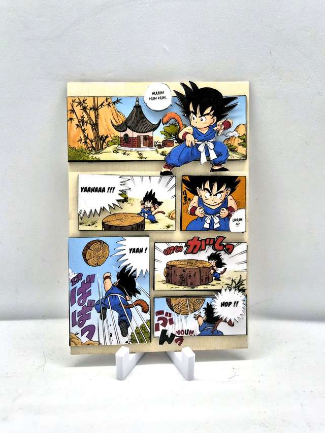 Scan manga 3D et son support - Dragon Ball - Sur commande 