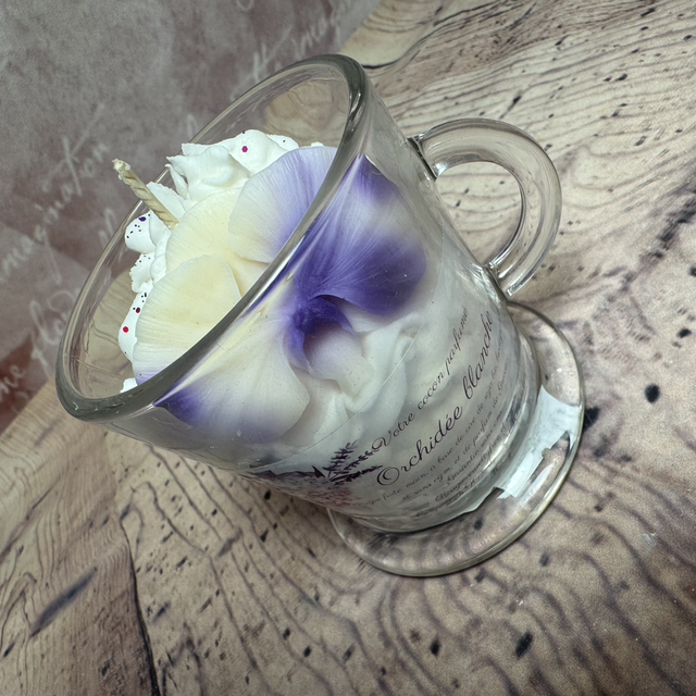 Bougie exquise orchidée blanche