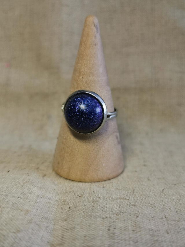 Bague bonbée violette et bleue 