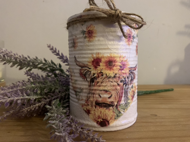 Highland cow tin can candle (available in all fragrances)