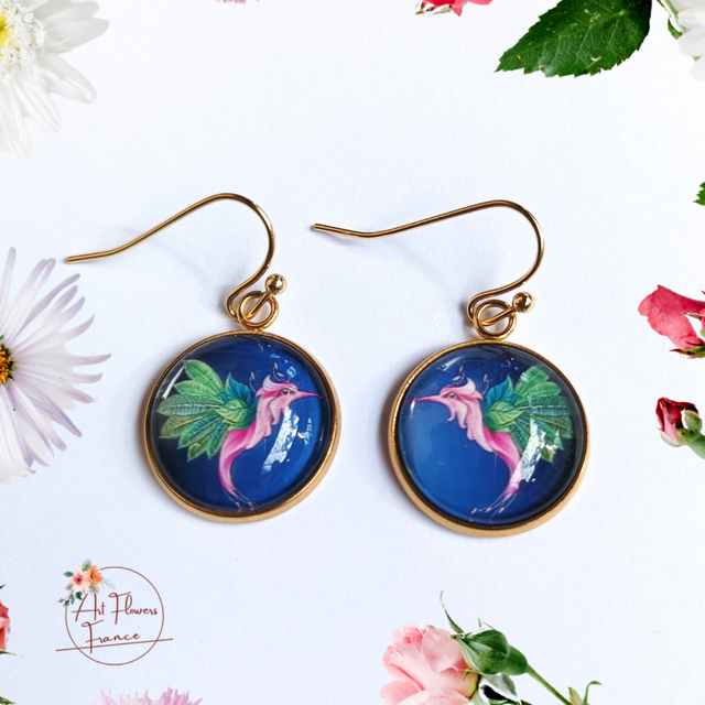 Bijoux illustrés - Colibri exotique