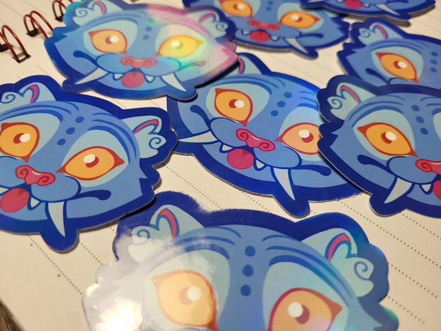 Derpy Tiger Holo Sticker