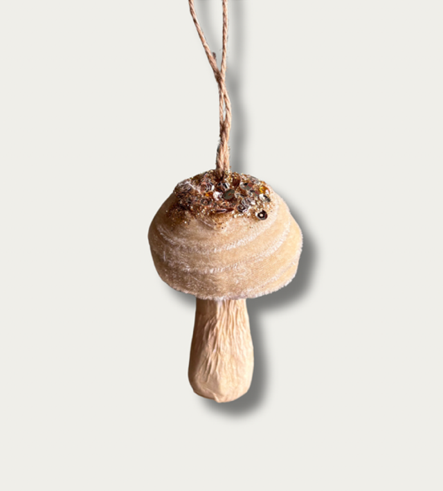 Cream Mushroom Ornament 