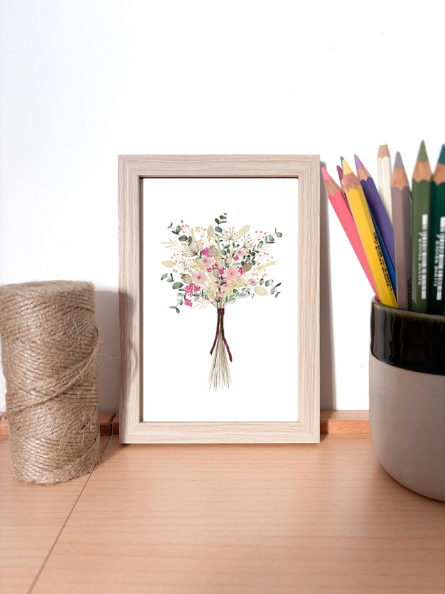 Illustration Bouquet Fleurs séchées