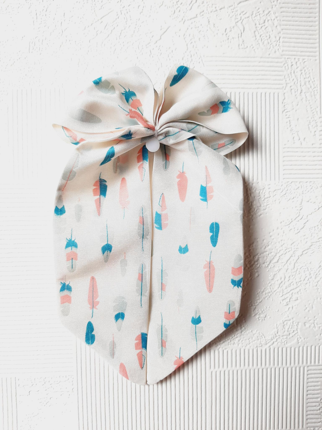 Barrette noeud &quot;Plumes&quot; v2