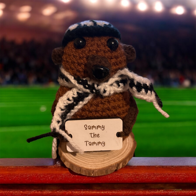 Crocheted positive pal (Sammy the Tammy)