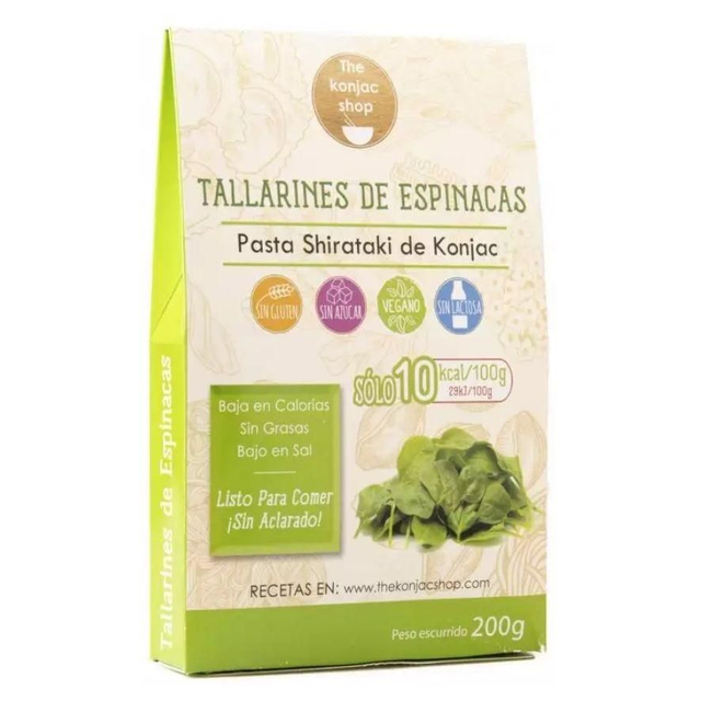 Tallarines de Espinacas SinGluten Vegan The Konjac Shop