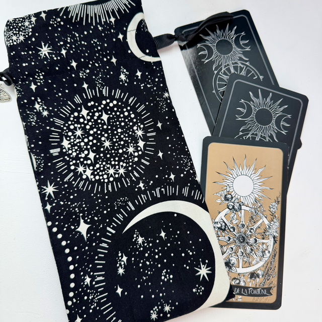 Pochon XXL Oracle/Tarot- Modèle Ciel étoilé