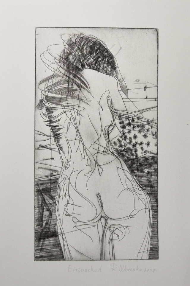 Kupferstich „Einsamkeit“, Rostyslav Voronko, 2006