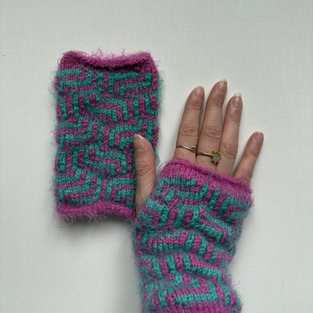 Mitaines Roses et vertes 