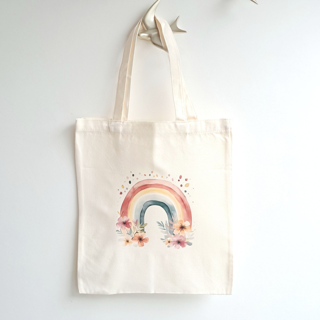 Tote bag &quot;arc-en-ciel&quot; 