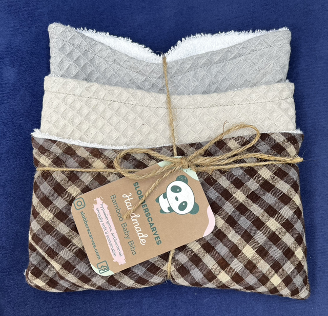 Three Pack Classic Style Bamboo Bibs 