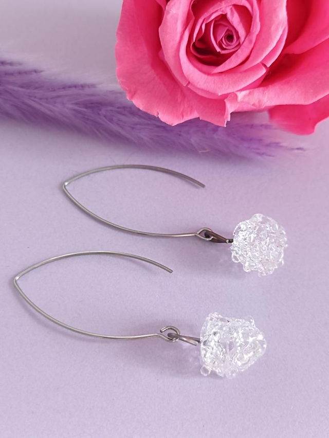 Boucles d&#039;oreilles Granity transparent 
