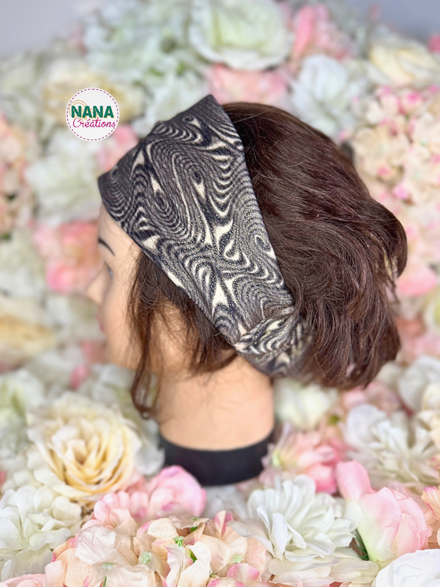 Bandeau Marron Beige – Fait main