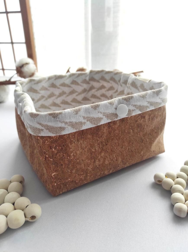 Panier en liège carré - intérieur amovible