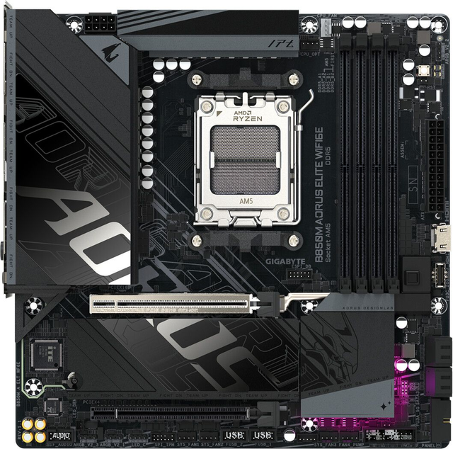 02.2.0099 – Scheda Madre Gigabyte B850M AORUS ELITE – Micro‑ATX gaming avanzata per Ryzen 7000/8000/9000