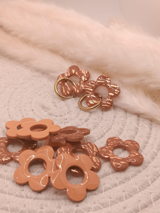 &quot;Flora&quot; bi-face orangé-chocolat