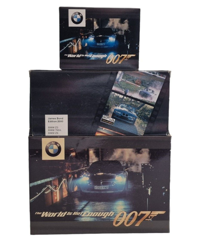 James Bond BMW Z3, BMW Z8, BMW 750iL 1/87 &amp; BMW Z8 1/43 scale die cast models