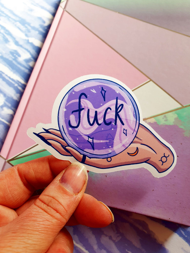 "F**k" Crystal Ball Single Stickers