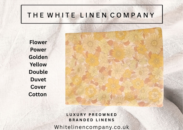 Double Floral Yellow Duvet Cover