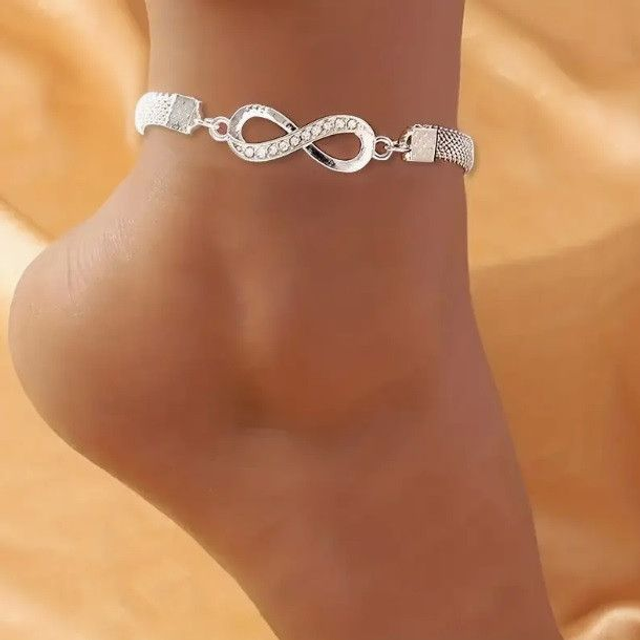 Bracelet de biceps Infini éclatant Argent