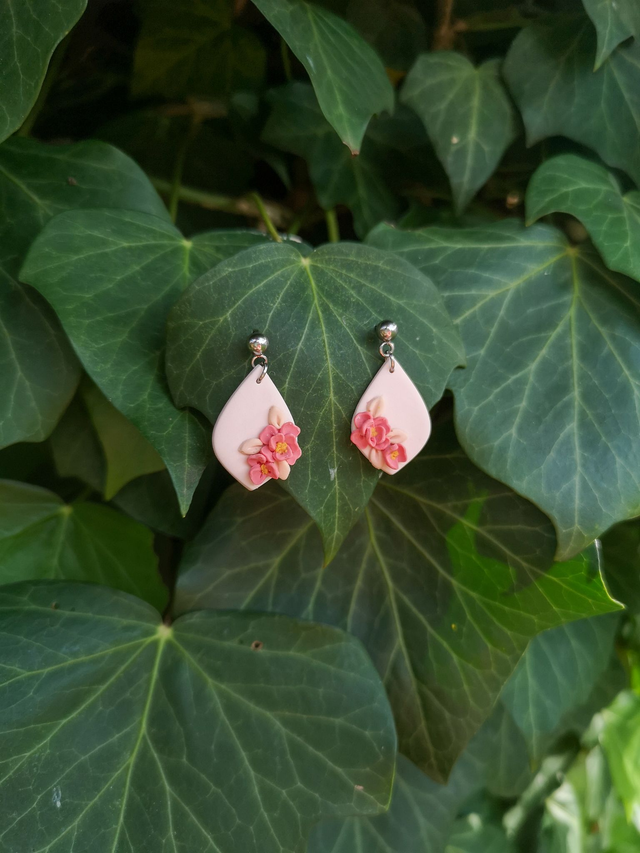 Collection Florale Jardin de Corail - Boucles d'oreilles Coline