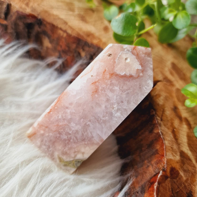 Pink Amethyst and Flower Point 105g