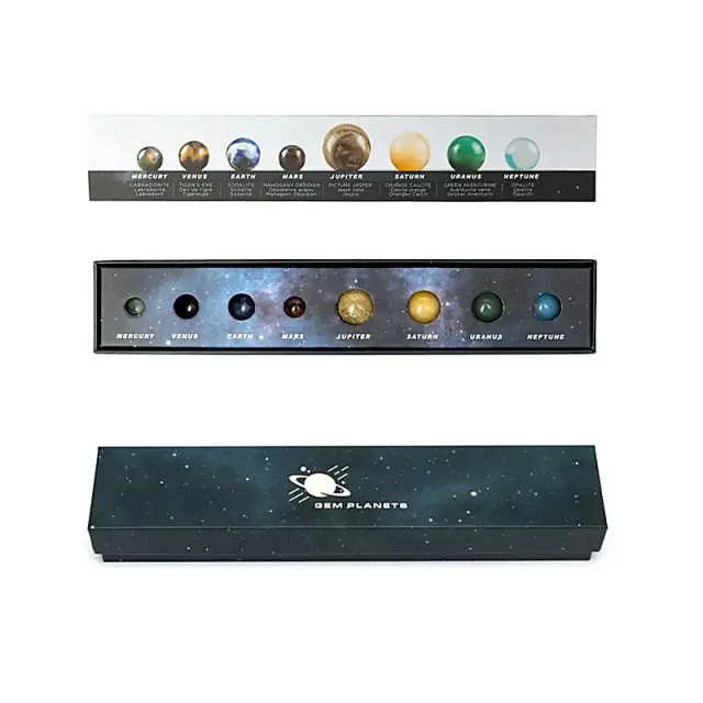 Coffret Système Solaire 8 Pierres Précieuses | Cadeau Astro