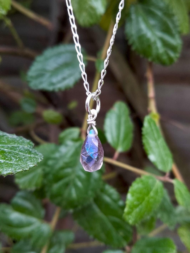 Aura Coated Amethyst Necklace