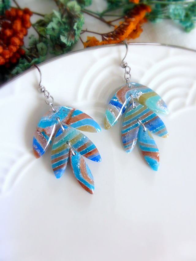 Boucles d'oreilles 3 pièces - Reflets Marins