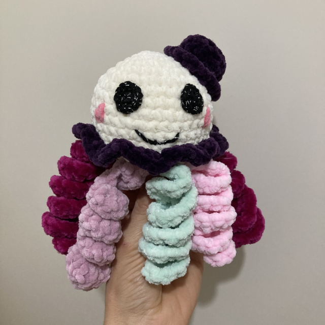 Pieuvre rose/lila/menthe 