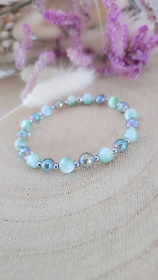 Bracelet "Énergie Féminine" Garniérite