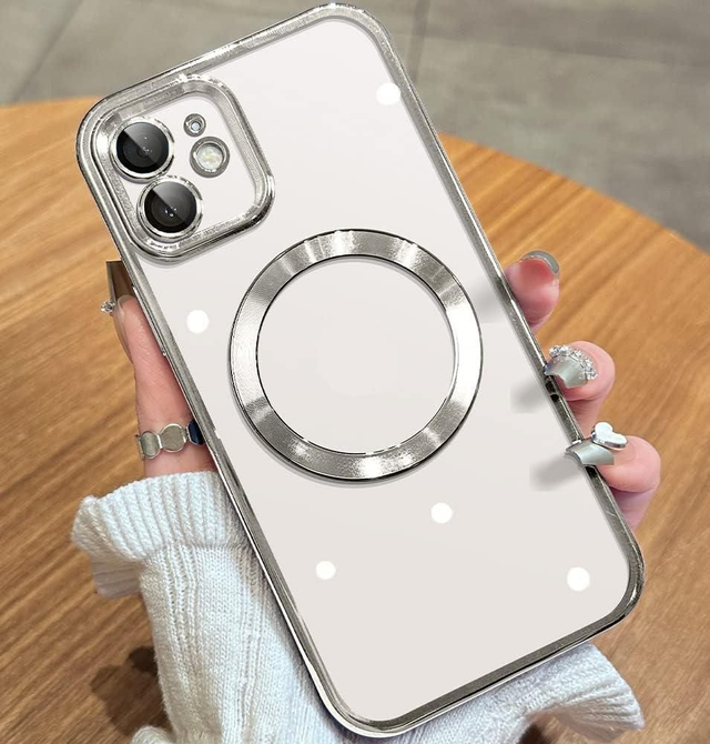 Coque arrière en Silicone avec Protection d'objectif d'appareil photo - Compatible avec Magsafe