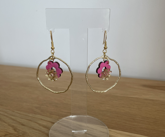 Boucles d’oreilles roses