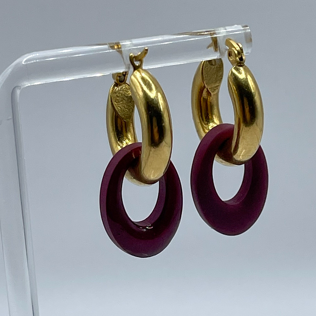 Anela l Pampille Réversible - Burgundy