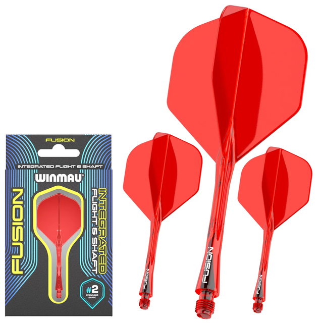 Fusion #2 Integrated Flight &amp; Shaft Red