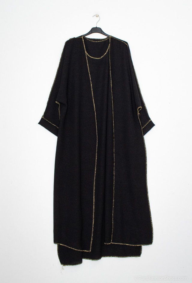ABAYA L'UNIQUE 2 PIÉCES -NOIR-