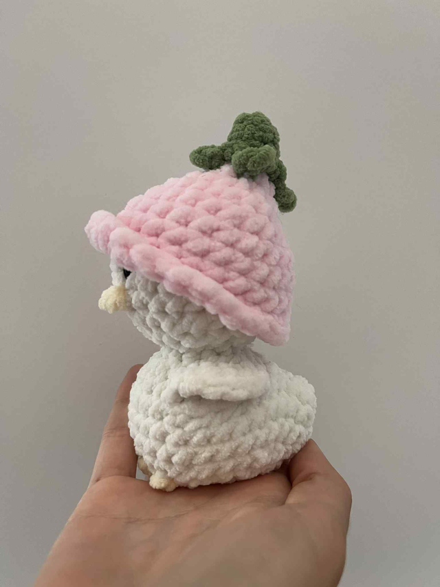 Poule au crochet avec chapeau 🌷